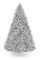 Perfect Holiday Full Bodied Metallic Silver Tinsel Tree with White Stand